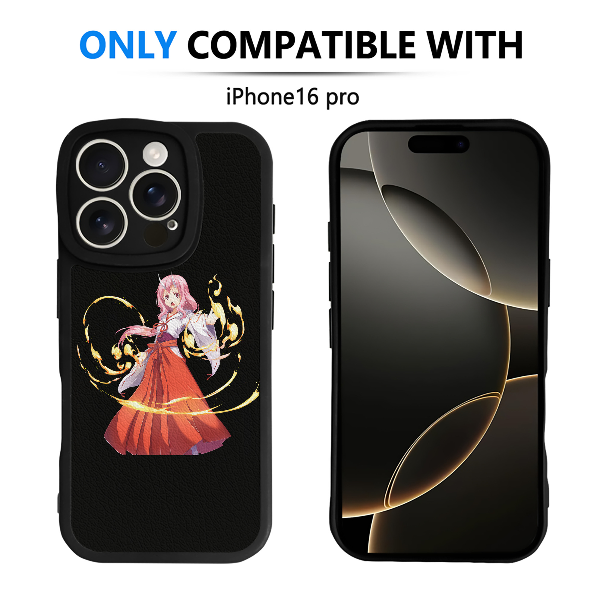 （画像用） 転スラ Regarding Reincarnated to Slime 【iPhone 16シリーズ対応】シリコンスマホケース（レザー調） 材質：シリコン